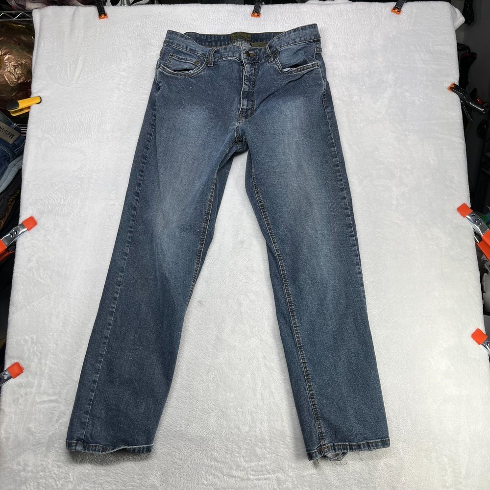 Urban Star Jeans Blue Denim‎ Stretch Pockets Mid Rise Relaxed Straight - 33X30